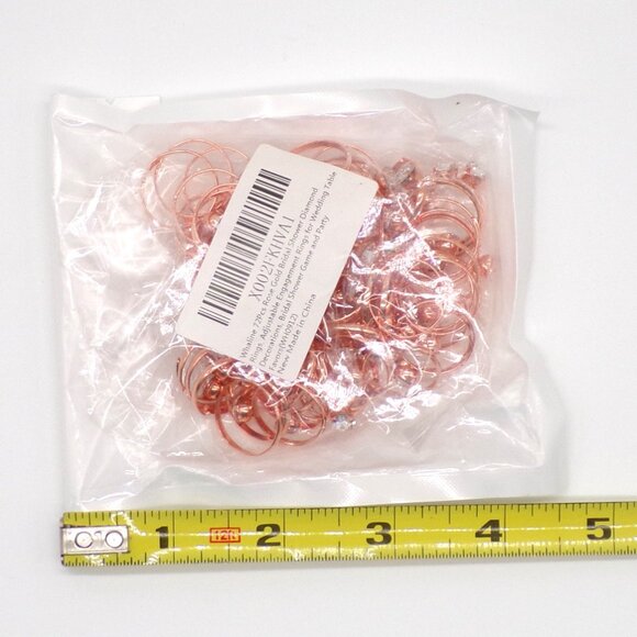 Rose Gold Bridal Shower Faux Diamond Engagement Rings 72 Wedding Decoration Game - Picture 6 of 6